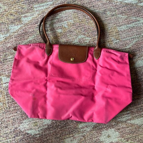 Longchamp Handbags - Longchamp Le Pliage Large Tote Bag in Pink